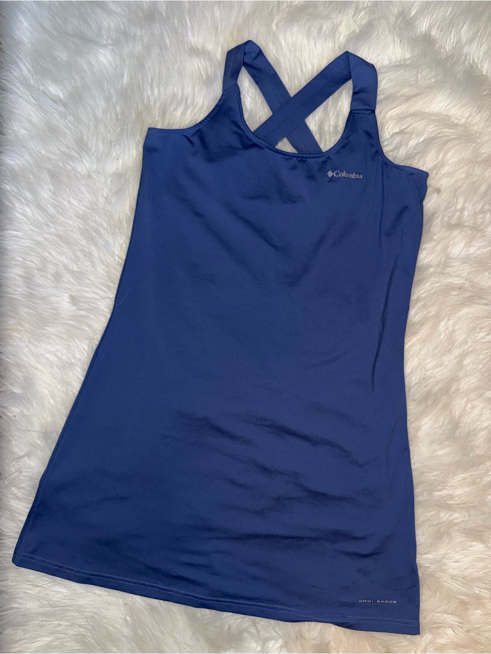 Columbia Omni Shade Women's Navy Crossback Performance Dress XL